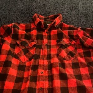 Urban Heritage Red and Black Checkered Men's Shirt